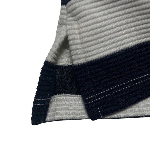 Women's Tank Top Size XL Navy & White Striped Crochet Detail By Charter Club - Picture 8 of 11